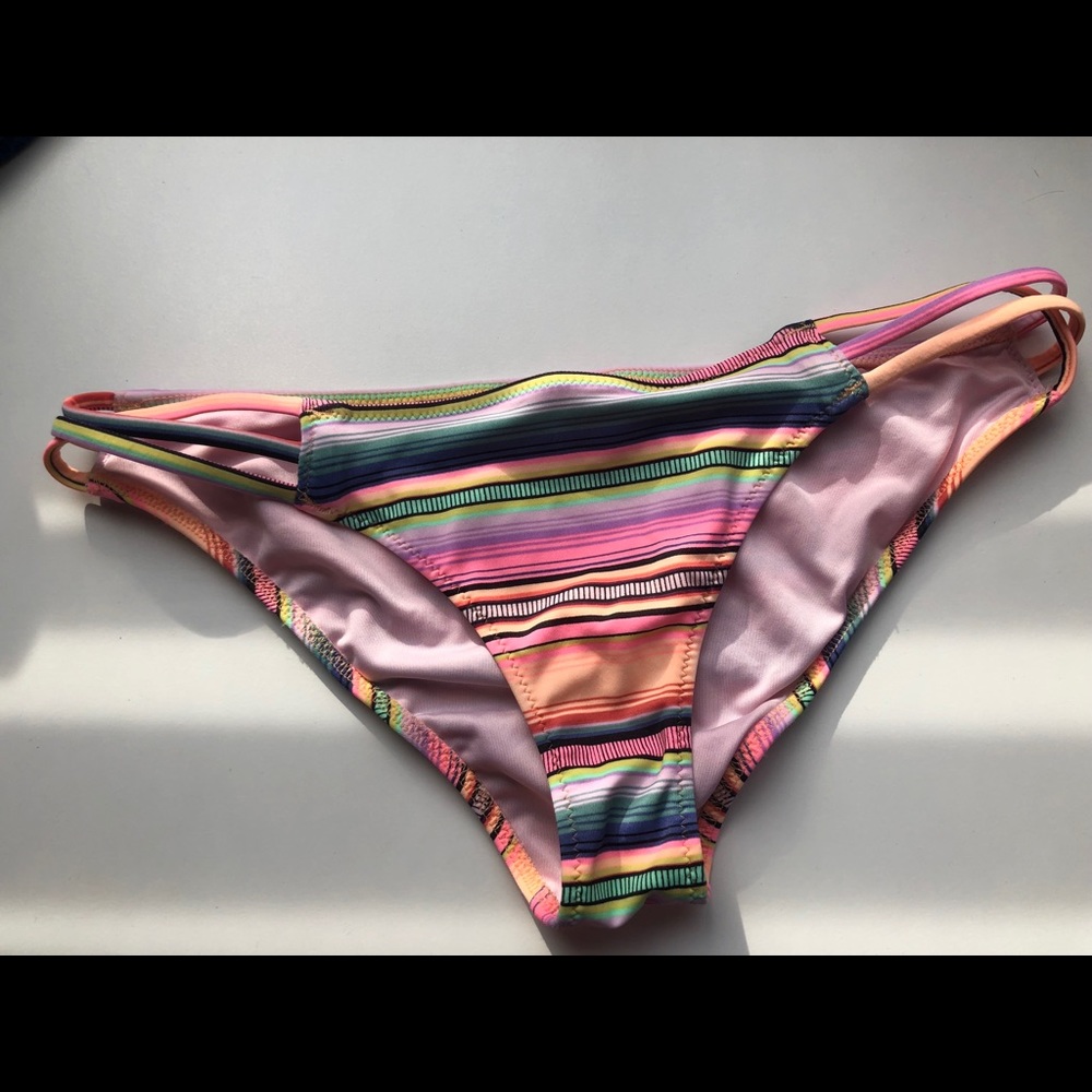 Victors Secret striped bathing suit bottoms